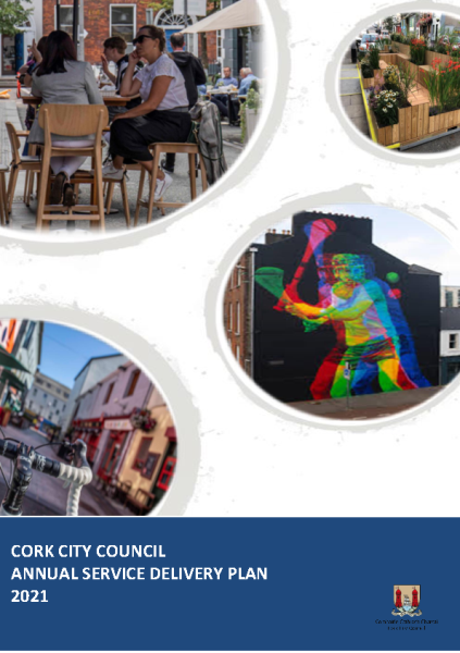Cork City Council Annual Service Delivery Plan 2021 front page preview
                  