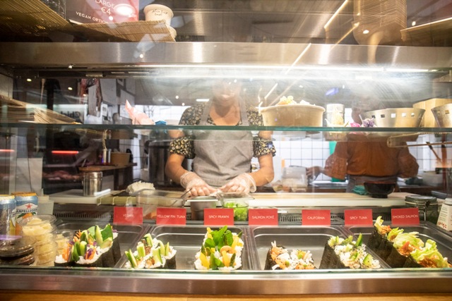 Maki Sushi Rolls window display