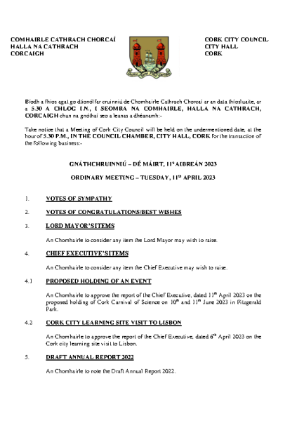 11-04-2023 - Agenda - Council Meeting front page preview
                              