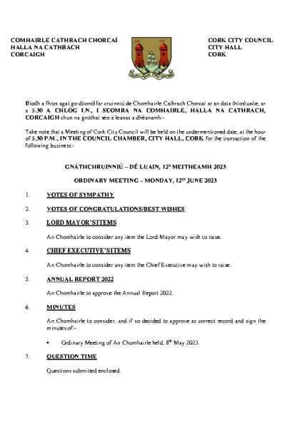12-06-2023 - Agenda - Council Meeting front page preview
                              