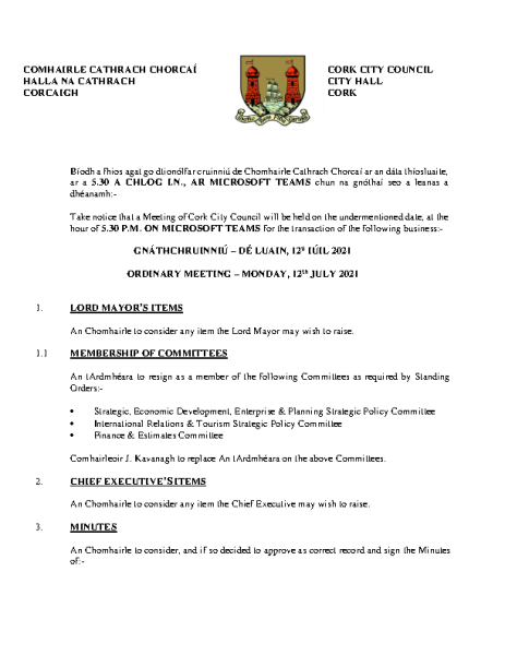 12-07-2021 - Agenda - Council Meeting front page preview
                              