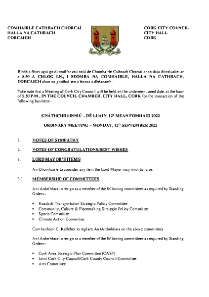 12-09-22 - Agenda - Council Meeting front page preview
                              