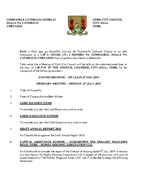 2019-08-27 - Agenda - Council Meeting front page preview
                              