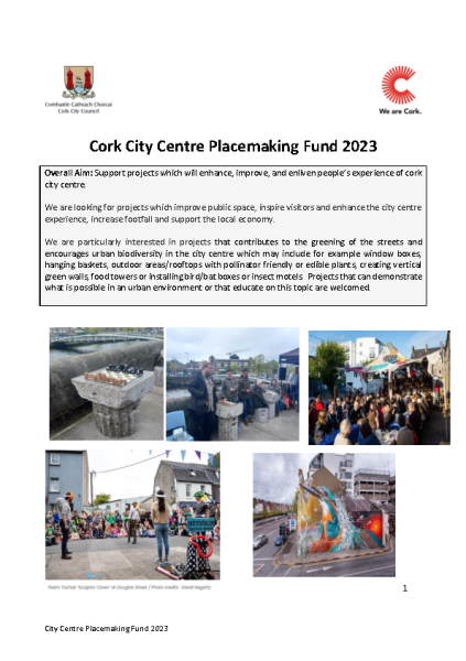 City Centre Placemaking Fund 2023 Application Form front page preview
                              