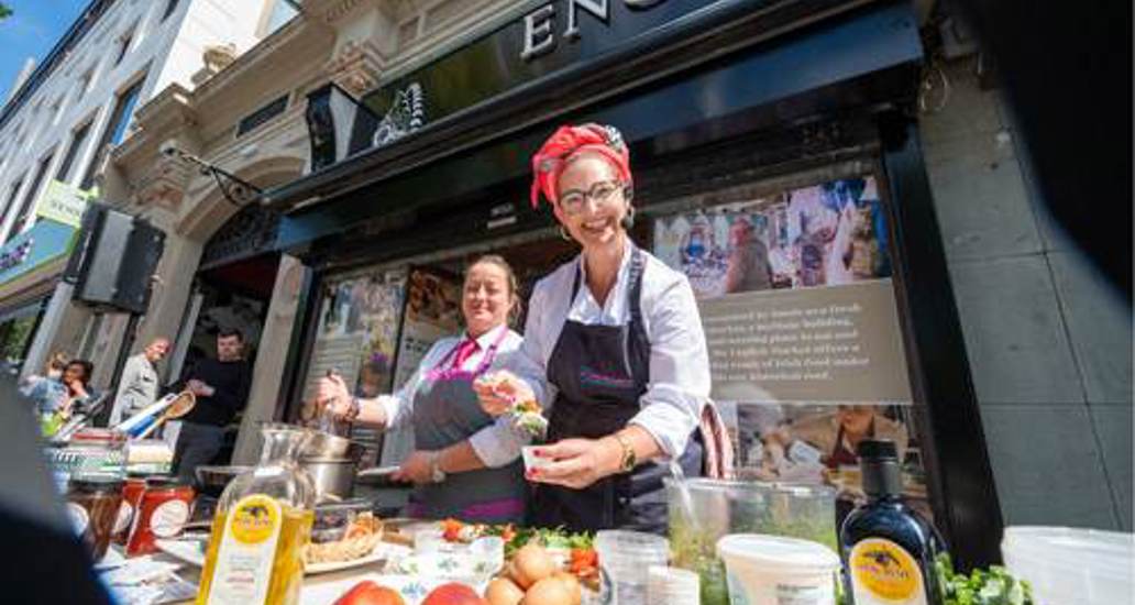 English Market Cooking Outside The English Market With Orla Mcandrew During Cork On A Fork Festival