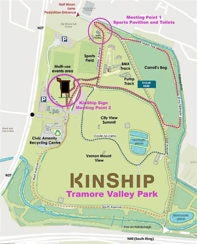 Map of Tramore Valley Park, Cork city