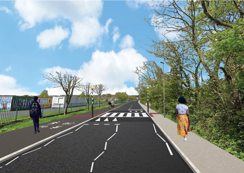 Ballyvolane Strategic Transport Corridor image of Ballyhooly Road near Kempton Park