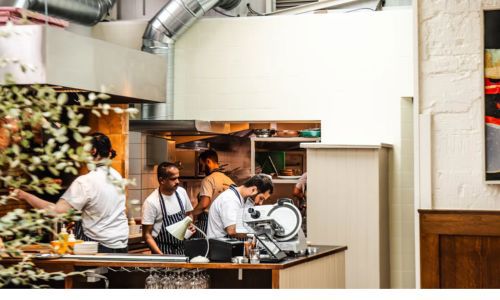 Chefs in the Kitchen cooking