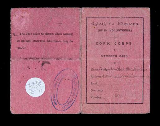 Membership-Card-Irish-Volunteers-Cork-Corps-owned-by-Terence-MacSwiney