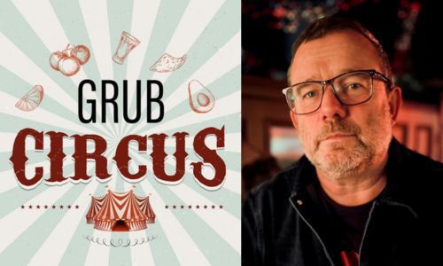 Grub Circus Logo with image of Joe McNamee