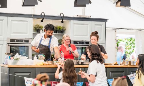 Cooking demo Stage at Cork on a Fork Festival