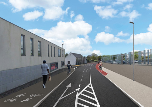 Ballyvolane Strategic Transport Corridor Fox and Hounds junction due west