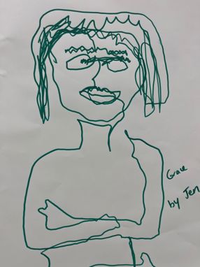Abstract line drawing of Grace Haynes by Jennifer Horgan