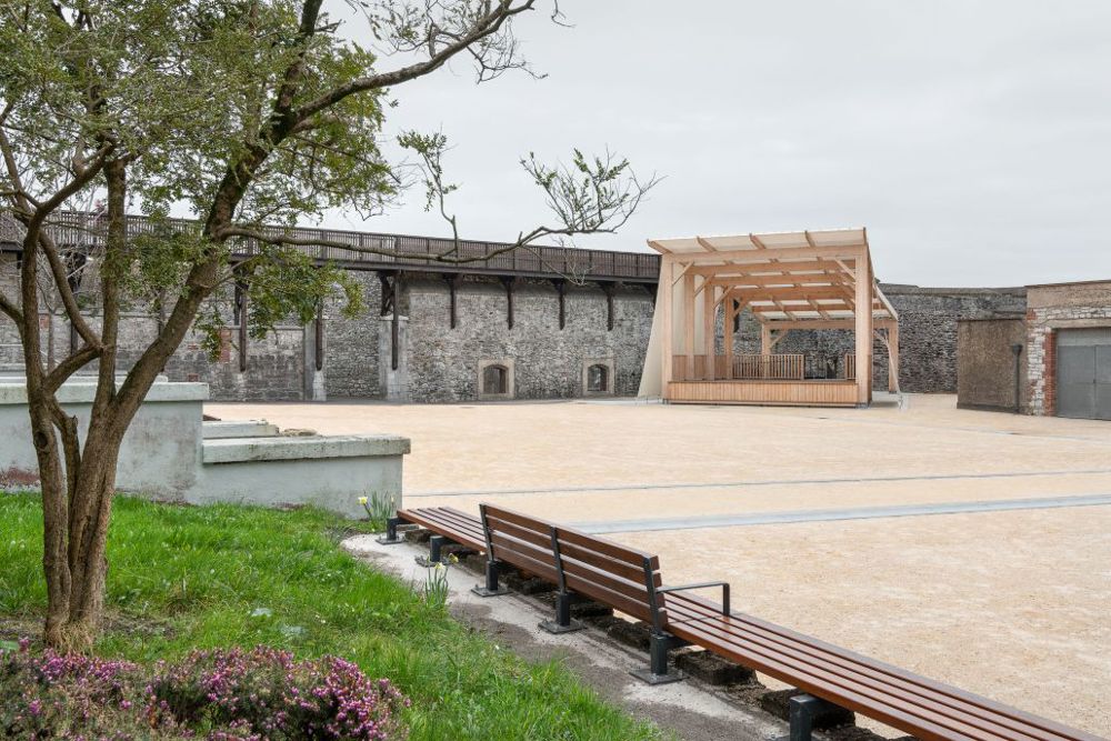 Stage In Elizabeth Fort Courtyard
