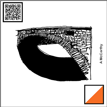 Cork Urban Orienteering-Clarkes-Bridge illustration for Stop 9 by Anne McCarthy