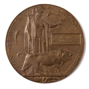 1949.23 M4.9 Medal Medallion Death Penny Next Of Kin Michael Madden 04